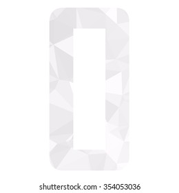 Gray White Alphabet Number Polygon Style