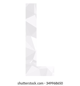 Gray White Alphabet Polygon Style, Creative Design Templates