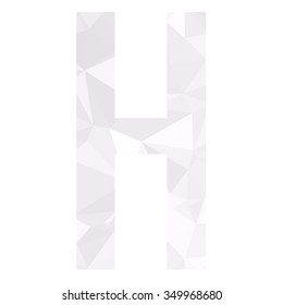 Gray White Alphabet Polygon Style, Creative Design Templates
