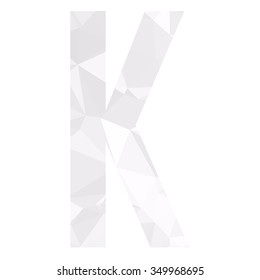 Gray White Alphabet Polygon Style, Creative Design Templates