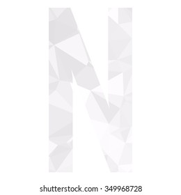 Gray White Alphabet Polygon Style, Creative Design Templates