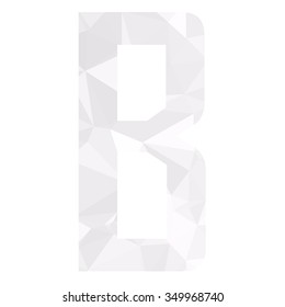 Gray White Alphabet Polygon Style, Creative Design Templates