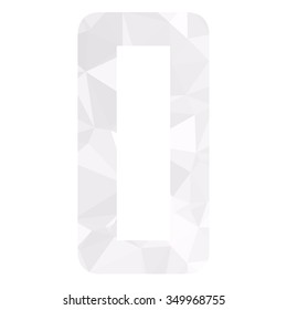 Gray White Alphabet Polygon Style, Creative Design Templates