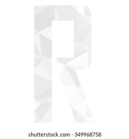 Gray White Alphabet Polygon Style, Creative Design Templates
