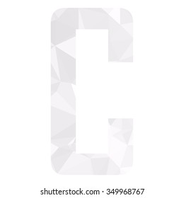 Gray White Alphabet Polygon Style, Creative Design Templates