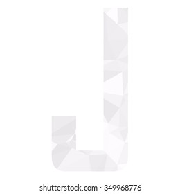 Gray White Alphabet Polygon Style, Creative Design Templates