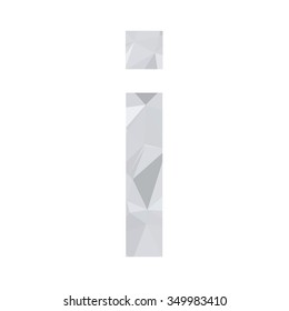 Gray White Alphabet Polygon Style, Creative Design Templates