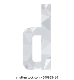 Gray White Alphabet Polygon Style, Creative Design Templates