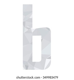 Gray White Alphabet Polygon Style, Creative Design Templates