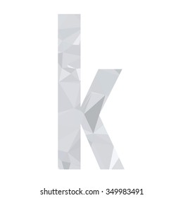 Gray White Alphabet Polygon Style, Creative Design Templates