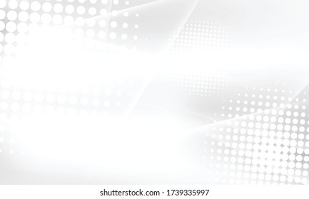 Gray and white background with abstract waves For posters - Banner