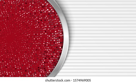 gray white background with overlap layers. elegant halftone dots with lines silver vector illustration