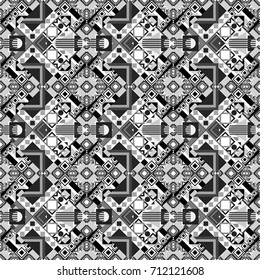 Gray, white and black background texture. Vector illustration. Endless abstract seamless pattern.