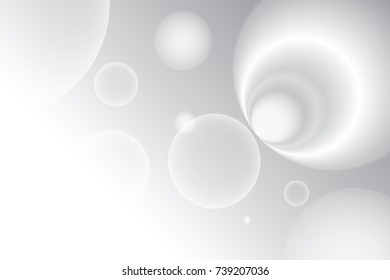 Gray and white bokeh light, abstract background, Vector, illustration.