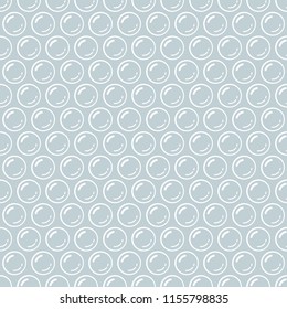 Gray And White Bubble Wrap Packing Material Seamless Pattern, Vector