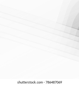 Gray and white color abstract geometric vector background with copy space