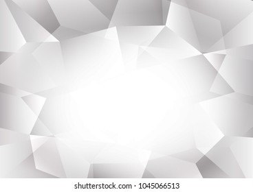 Gray and white color polygon abstract background with copy space, Vector illustration for your business eps10