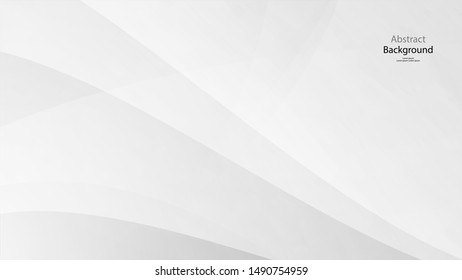 Gray white color wave background abstract art vector