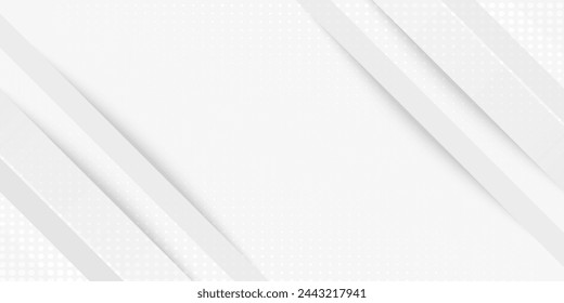 Gris y blanco línea diagonal geometría técnica abstracta sutil ilustración vectorial de fondo.