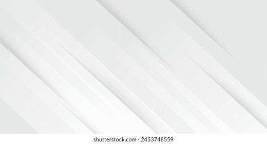 Gray and white diagonal line architecture geometry tech abstract subtle background vector illustration.