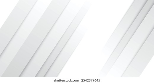 Vector de fondo sutil abstracto de la tecnología de la geometría de la arquitectura de línea diagonal gris y blanco