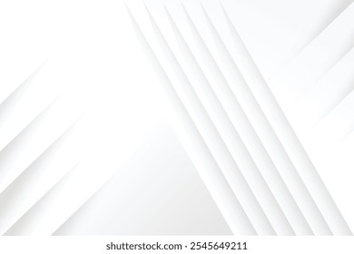 Gray and white diagonal line architecture geometry tech abstract subtle background vector illustration.