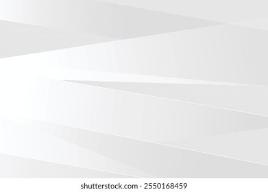 Arquitectura de línea diagonal gris y blanco Geometría Tecnología Ilustración vectorial de fondo sutil abstracto.