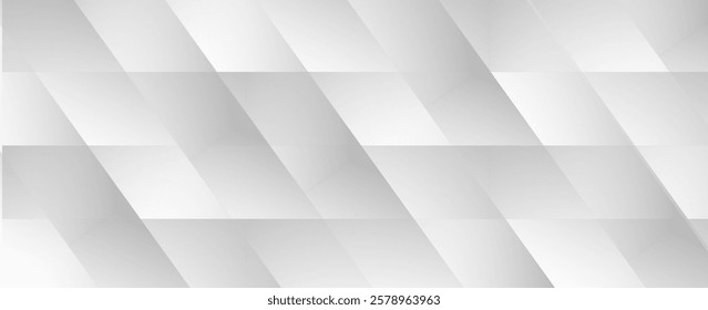 Gray and white diagonal line architecture geometry tech abstract subtle background vector illustration.