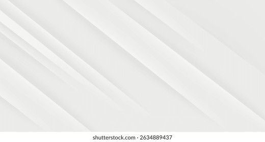Arquitetura de linha diagonal cinza e branco geometria abstrata de tecnologia ilustração de vetor de fundo sutil.