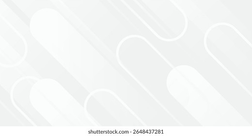 Arquitectura de línea diagonal gris y blanco Geometría Tecnología Ilustración vectorial de fondo sutil abstracto.
