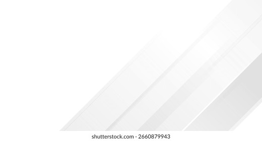 Gray and white diagonal line architecture geometry tech abstract subtle background vector illustration.