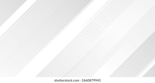 Gray and white diagonal line architecture geometry tech abstract subtle background vector illustration.