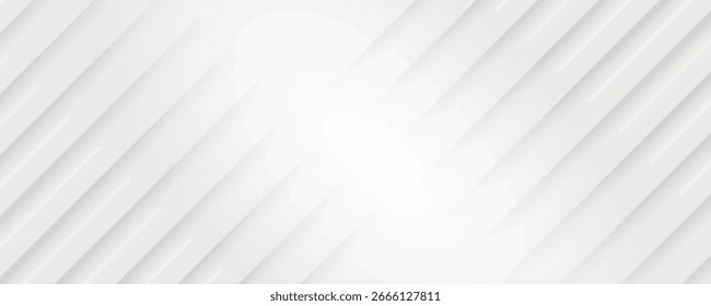 Graue und weiße diagonale Linienarchitektur Geometrie Tech abstrakte subtile Hintergrund Vektor.