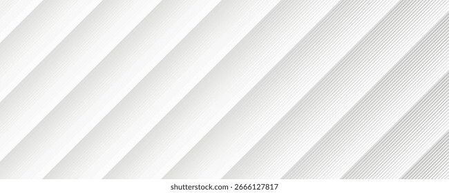 Gray and white diagonal line architecture geometry tech abstract subtle background vector.