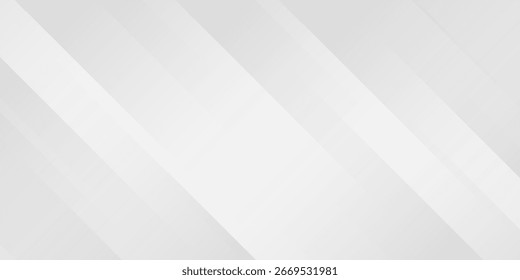 Gray and white diagonal line architecture geometry tech abstract subtle background vector illustration.