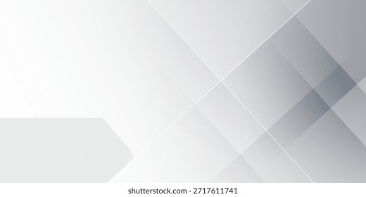 Arquitetura de linha diagonal cinza e branco geometria abstrata de tecnologia ilustração de vetor de fundo sutil.