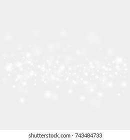 Gray and white festive background with random dots, like shine lights. Creative design for your beautiful design for Christmas or something else ides.