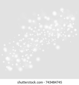 Gray and white festive background with random dots, like shine lights. Creative design for your beautiful design for Christmas or something else ides.