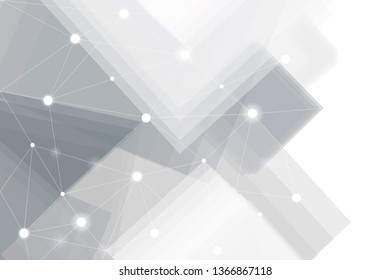 Vector de fondo de tecnología futurista gris y blanco
