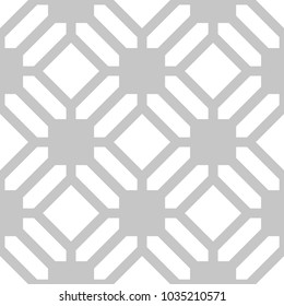 Gray and white geometric ornament. Seamless pattern for web, textile and wallpapers