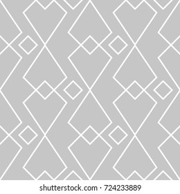 Gray and white geometric ornament. Seamless pattern for web, textile and wallpapers