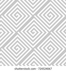 Gray and white geometric ornament. Seamless pattern for web, textile and wallpapers