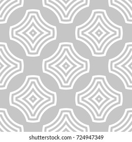 Gray and white geometric ornament. Seamless pattern for web, textile and wallpapers