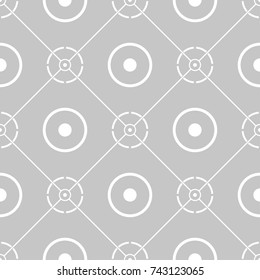 Gray and white geometric ornament. Seamless pattern for web, textile and wallpapers
