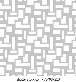 Gray and white geometric ornament. Seamless pattern for web, textile and wallpapers
