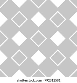 Gray and white geometric ornament. Seamless pattern for web, textile and wallpapers