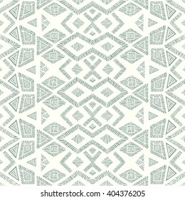 Gray and white geometric pattern. Seamless background. Handmade. Vector illustration.