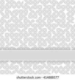 Gray and white geometric  pattern with triangle, abstract background, vector.