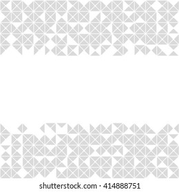 Gray and white geometric pattern with triangle, abstract background, vector.