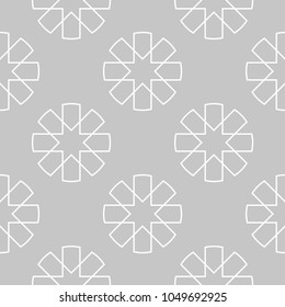 Gray and white geometric print. Seamless pattern for web, textile and wallpapers